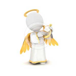 3d white people angel