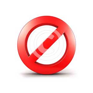 3d forbidden sign