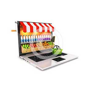 3d supermarket laptop