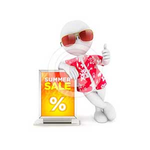 3d white people summer sale