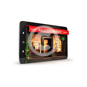 3d restaurant inside tablet