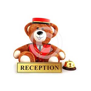 3d teddy bear bellboy