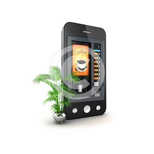 3d coffee machine smartphone